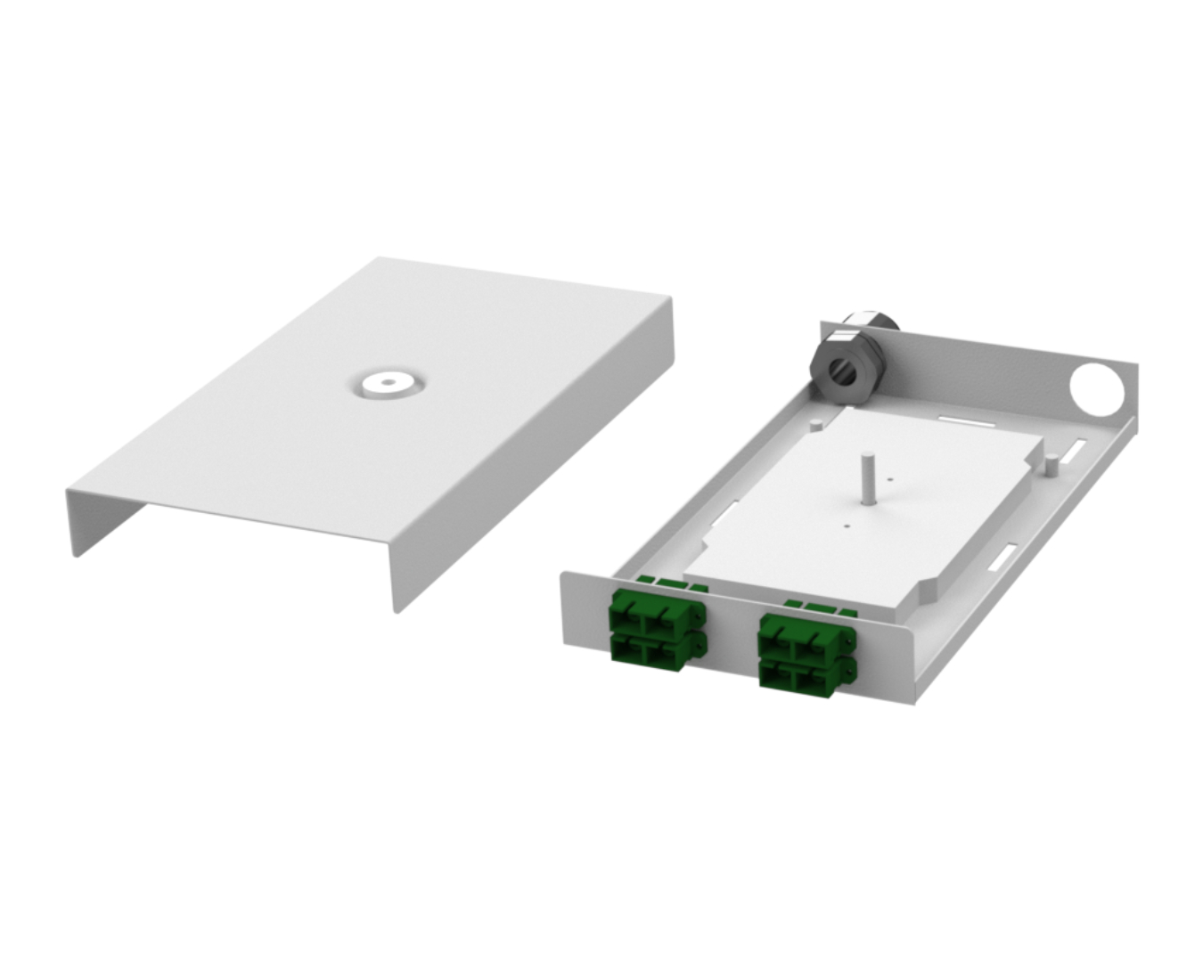 Fiber optic termination boxes: PK-V2-130/30/240-4-SCD-S-R7035